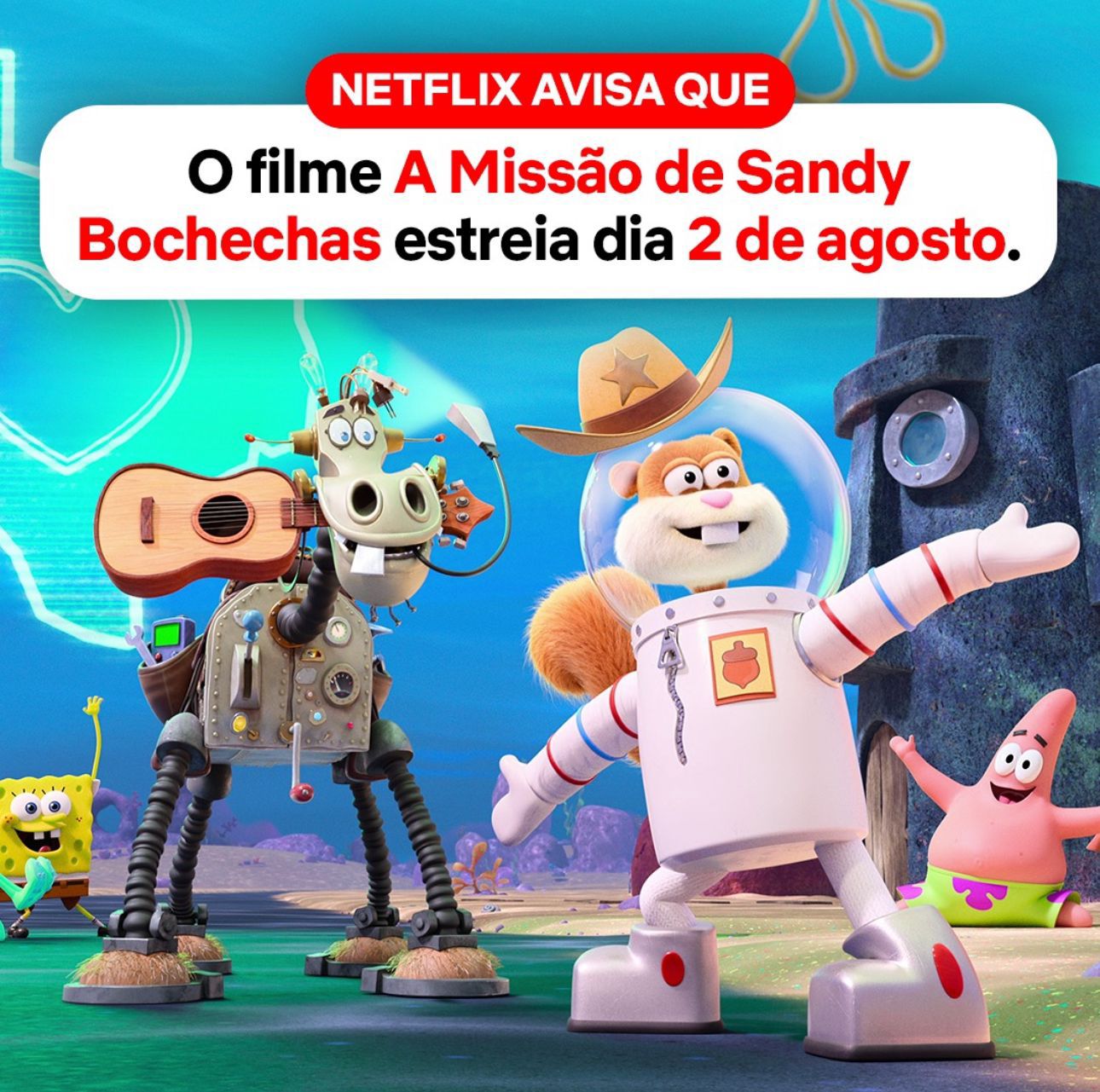 A SANDY DE BOB ESPONJA VAI TER UM FILME SÓ DELA